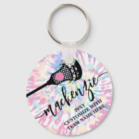 Lacrosse Girls Pink Tie Dye Personalized