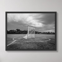 Lacrosse Goal Black White Outdoor Scenic Photo