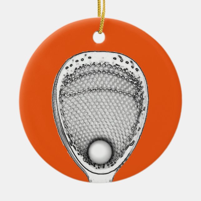 Lacrosse Goalie Ceramic Ornament (Front)