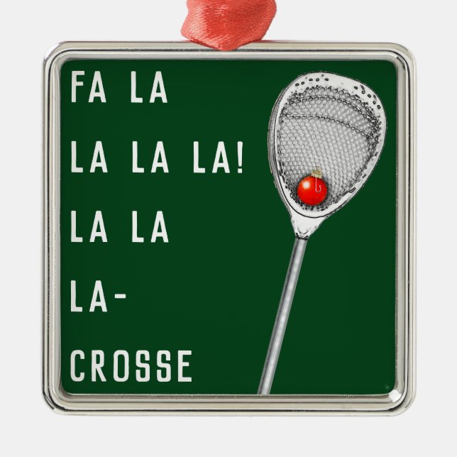 Lacrosse Goalie Collectable Metal Ornament (Front)