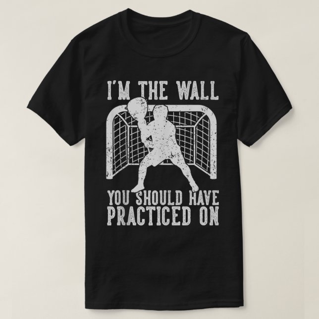 Lacrosse Goalie Funny  T-Shirt (Design Front)