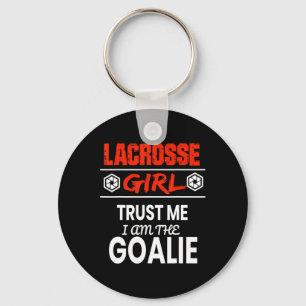 Lacrosse Goalie Girl Shirt Funny Gift Women Tee Pl Keychain