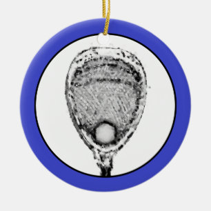 Lacrosse Goalie Holiday Gift Ceramic Ornament