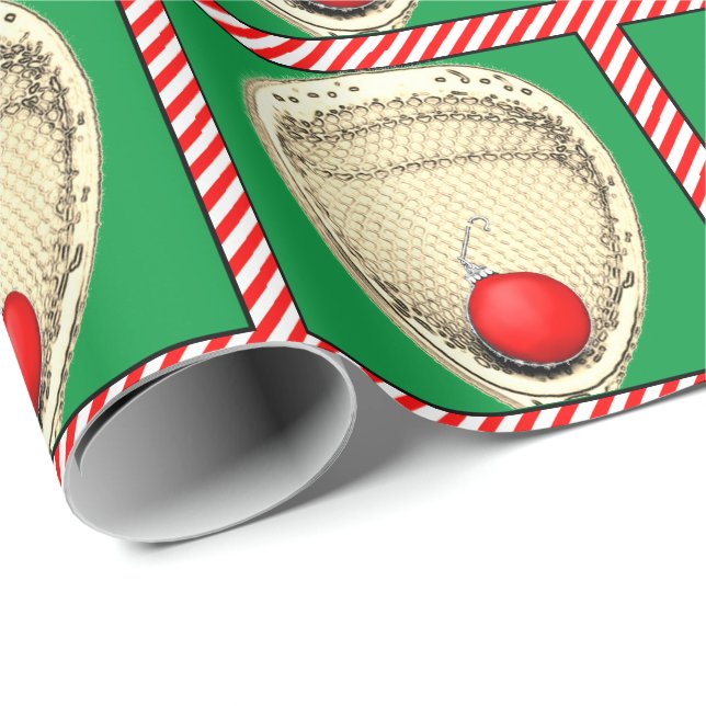 Lacrosse Goalie Holiday Gift Wrapping Paper (Roll Corner)