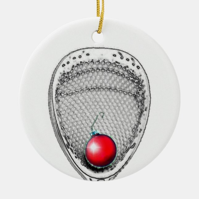Lacrosse Goalie Keepsake Ceramic Ornament (Front)
