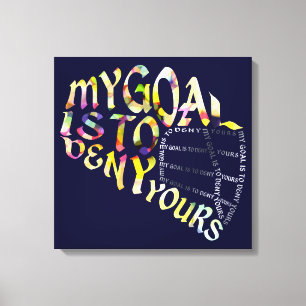 Lacrosse Goalie Mask Typography Canvas Print