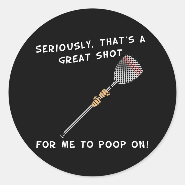 Lacrosse Goalie Poop Sticker (Front)