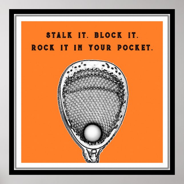 Lacrosse Goalie Poster (Front)