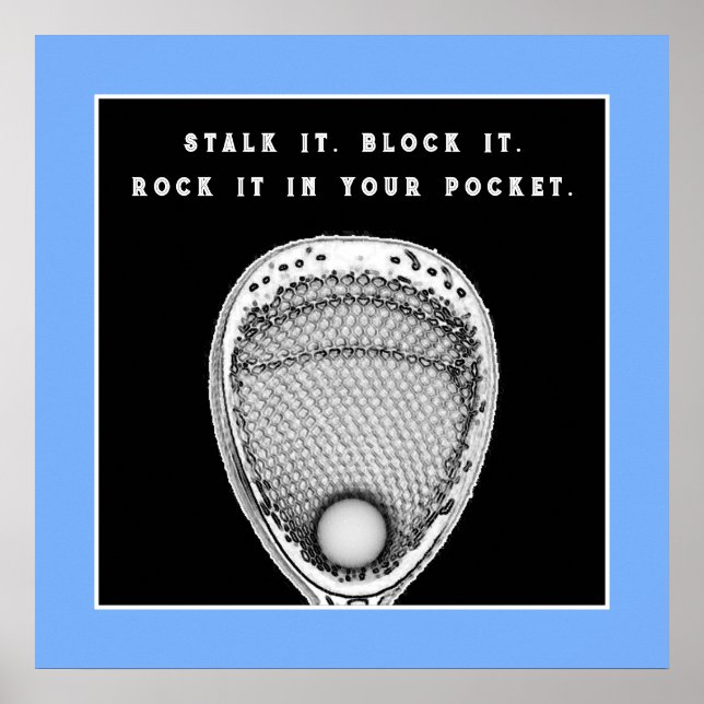 Lacrosse Goalie Poster (Front)