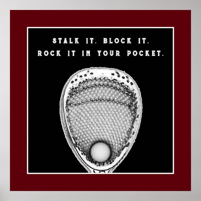 Lacrosse Goalie Quote Poster (Front)