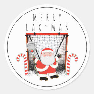Lacrosse Goalie Sports Classic Round Sticker