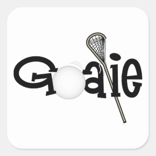 Lacrosse Goalie Square Sticker