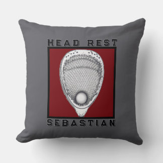 Lacrosse Goalie Throw Pillow