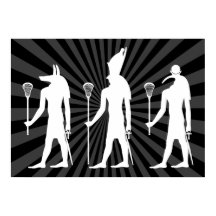 Lacrosse Gods Poster - white on dark