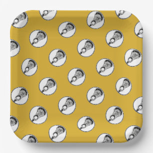 Lacrosse Gold Party Paper Plate
