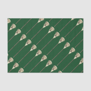 Lacrosse Green Sports Tissue Paper