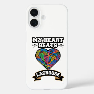 Lacrosse Heart Sticks Passion Sport Love Game iPhone 16 Case