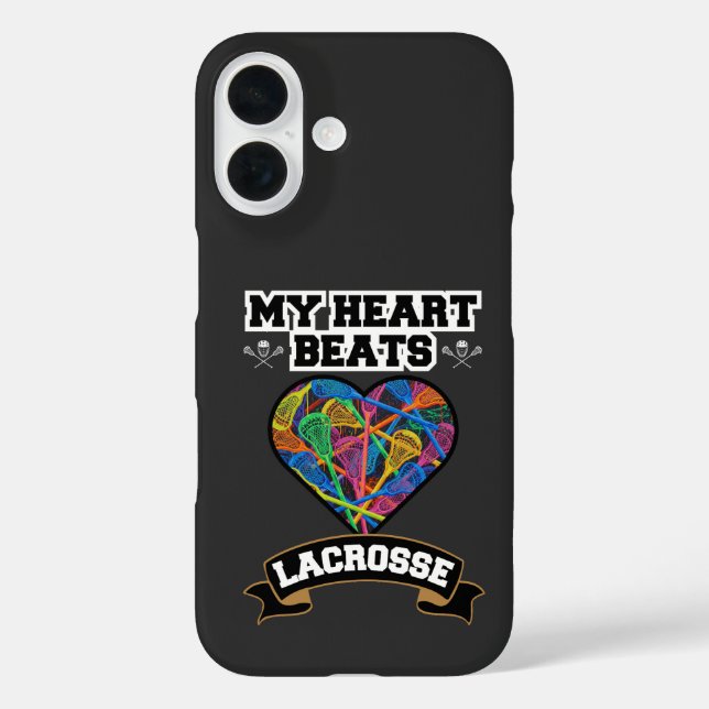 Lacrosse Heart Sticks Passion Sport Love Game Case-Mate iPhone Case (Back)