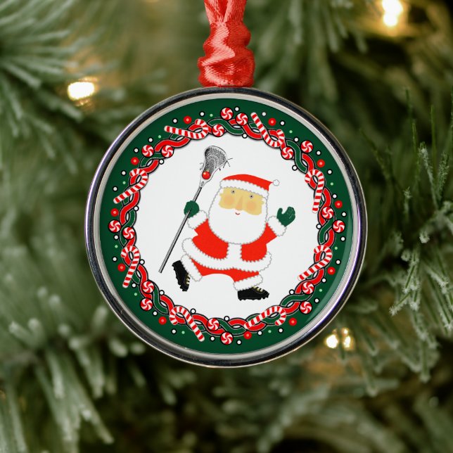 Lacrosse Holiday Gift Ceramic Ornament (Tree)