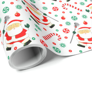 Lacrosse Holiday Gift Wrapping Paper