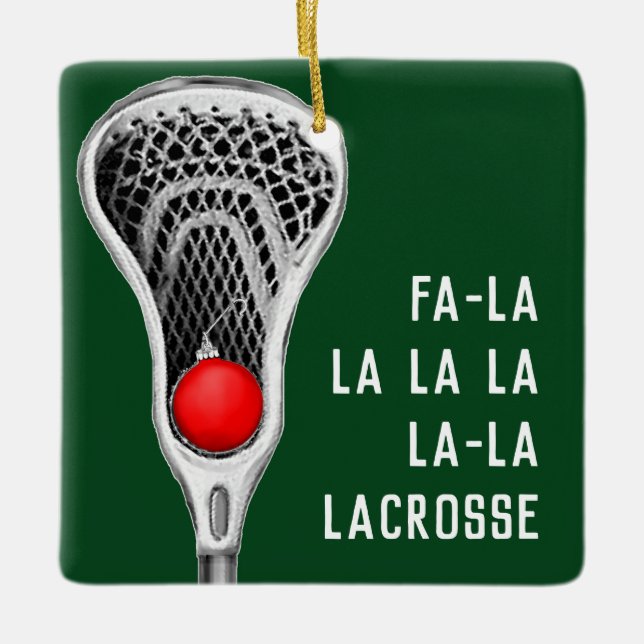 Lacrosse Holiday Gifts Ceramic Ornament (Front)