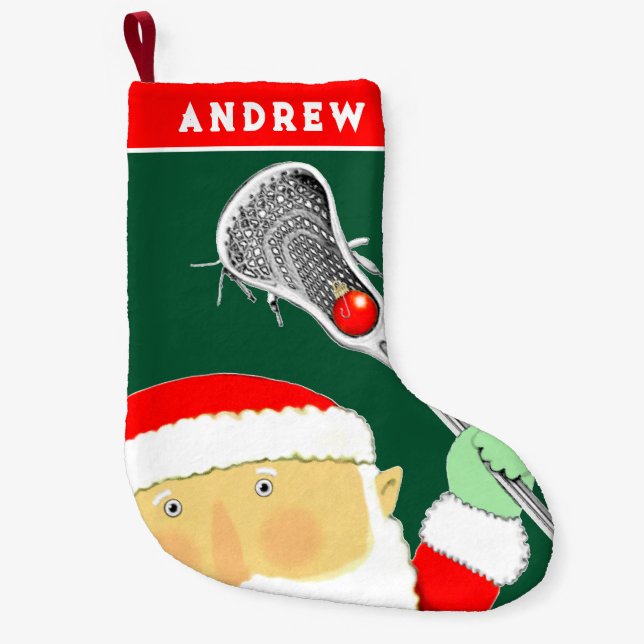 Lacrosse Holiday Gifts Large Christmas Stocking (Front)
