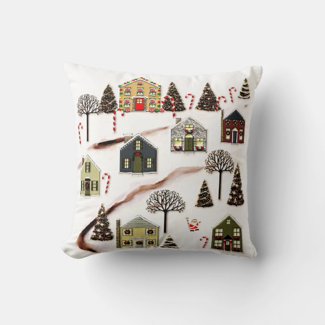 Lacrosse Holiday Gifts Throw Pillow (Front)