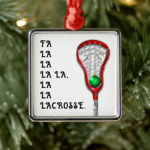 Lacrosse Holiday Keepsake Gift Metal Ornament