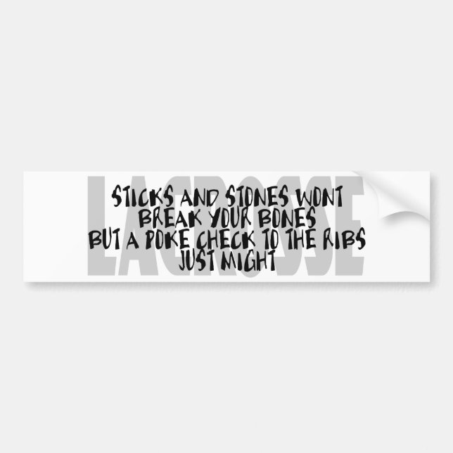 Lacrosse Humour Sticks Bumper Sticker (Front)