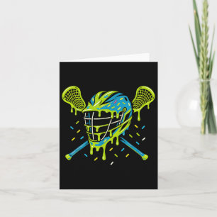 Lacrosse Ice Cream Drip Lax Boys Helmet Stick Yout Card