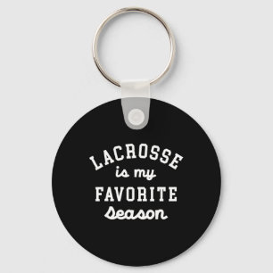 Lacrosse Is My Favourite Season Vintage Mom Dad Fo Keychain