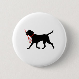 Lacrosse Labrador Fetch Lacrosse Stick Black Lab T 2 Inch Round Button