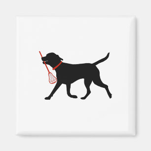 Lacrosse Labrador Fetch Lacrosse Stick Black Lab T Magnet