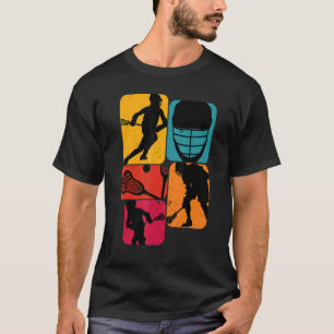Lacrosse lacrosse game Retro Design T-Shirt
