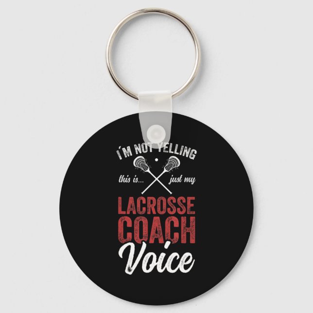 Lacrosse LAX American Flag  Keychain (Front)