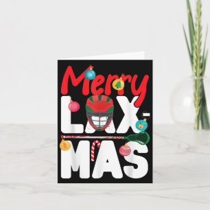 Lacrosse Lax Christmas Merry Lax-mas Card