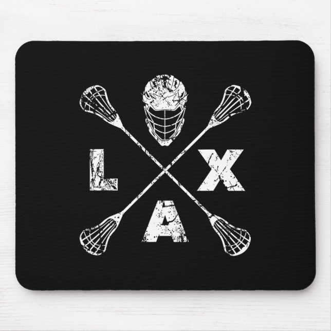 Lacrosse Lax Cross Axis  Mouse Pad (Front)