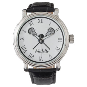 Lacrosse Lax Personalized Name Watch
