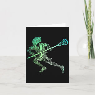 Lacrosse Lax Player Athlete Sporty Coach Team Spor Card