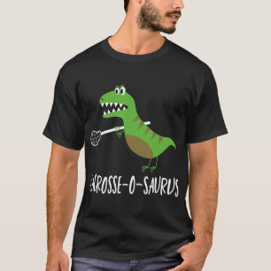 Lacrosse  Lax Player Dinosaur Dino Lover Sport Gif T-Shirt