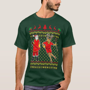 Lacrosse LaX Santa Reindeer Ugly Christmas T-Shirt