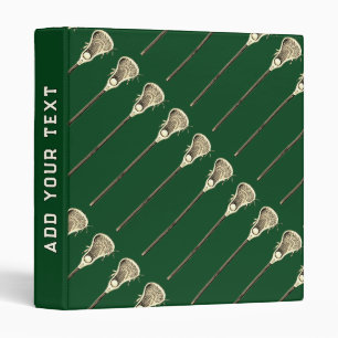 Lacrosse Lax Sports Green Binder