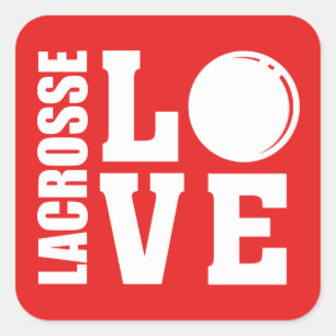 Lacrosse Love Square Sticker