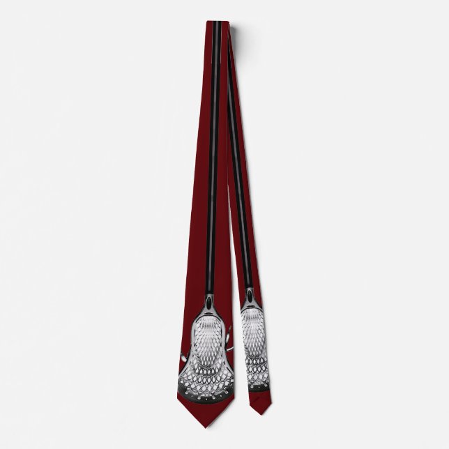 Lacrosse Maroon Neck Tie (Front)