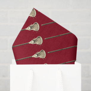 Lacrosse Maroon Sports Tissue Paper