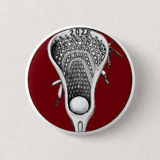 Lacrosse Maroon Team Gifts 2 Inch Round Button