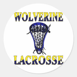 Lacrosse Mascot Wolverinies Sticker