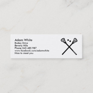 Lacrosse Mini Business Card