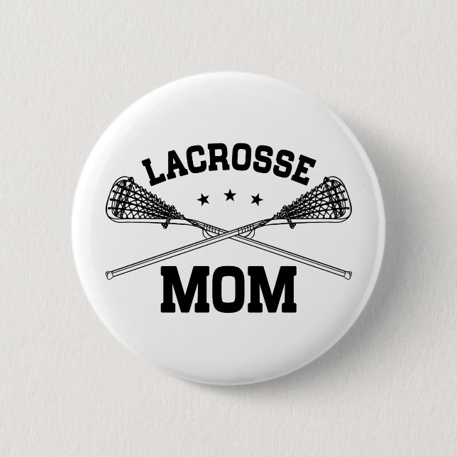 Lacrosse Mom 2 Inch Round Button (Front)