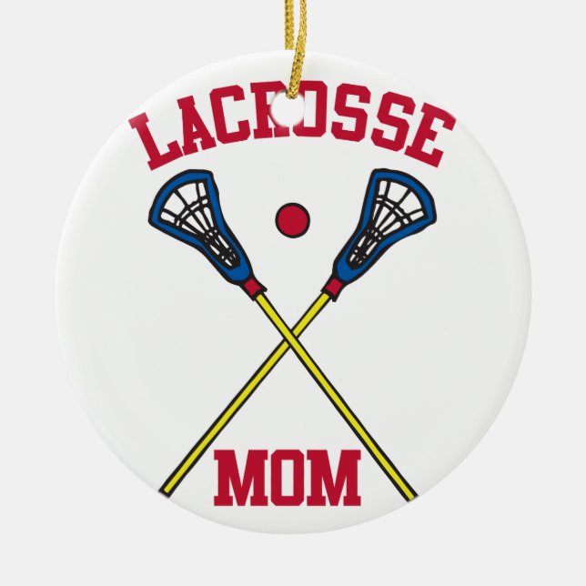 Lacrosse Mom Ceramic Ornament (Front)